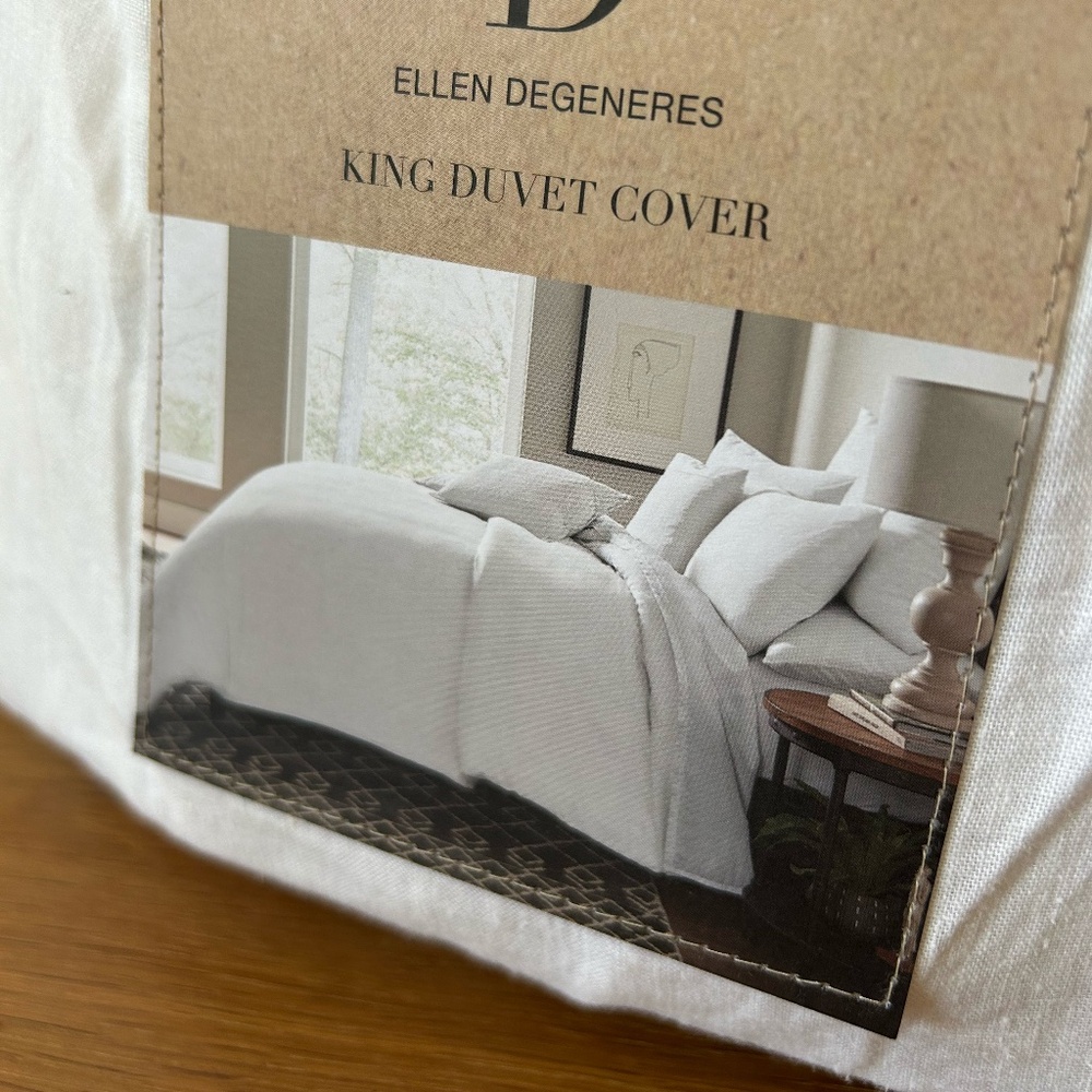 Ellen Degeneres King Duvet Cover Dream White